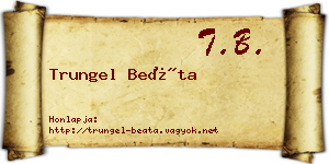 Trungel Beáta névjegykártya